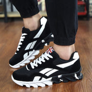 Men's Striped Running Sneakers - Blue Force Sports