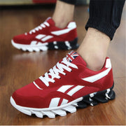 Men's Striped Running Sneakers - Blue Force Sports