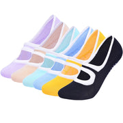 Women's Comtrast Trim Yoga and Dance Socks - Blue Force Sports