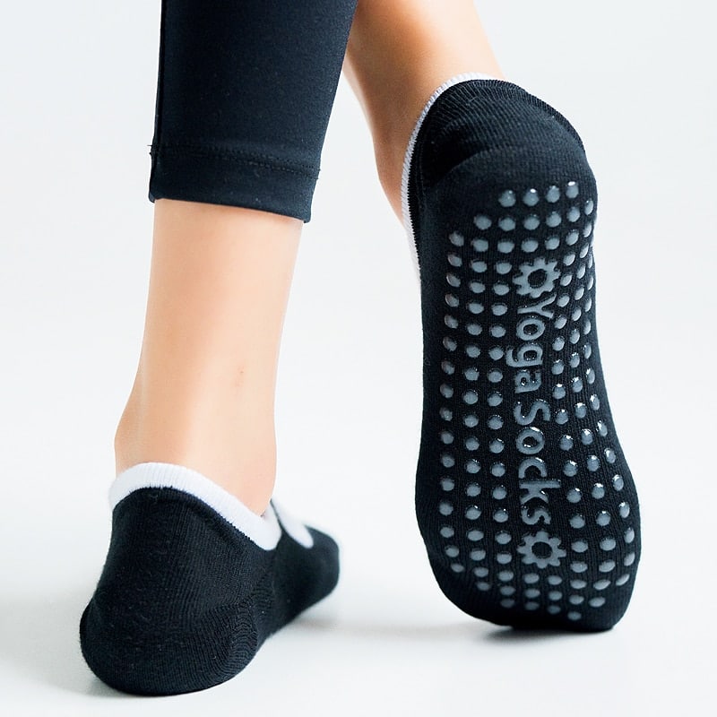 Women's Comtrast Trim Yoga and Dance Socks - Blue Force Sports