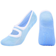 Women's Comtrast Trim Yoga and Dance Socks - Blue Force Sports