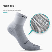 Solid Color Coolmax Athletic Toe Socks - Blue Force Sports
