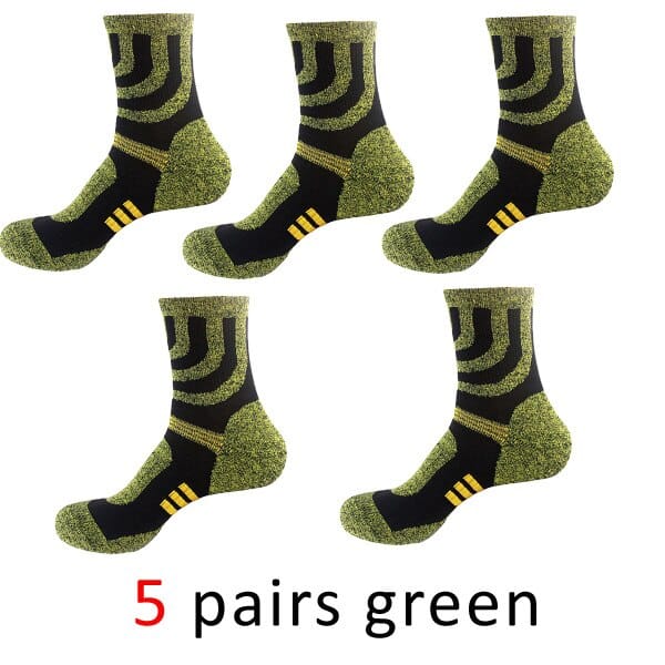 Cotton Compression Sport Socks 5 Pairs Set