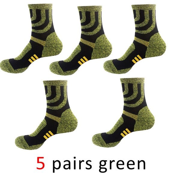 Cotton Compression Sport Socks 5 Pairs Set - Blue Force Sports