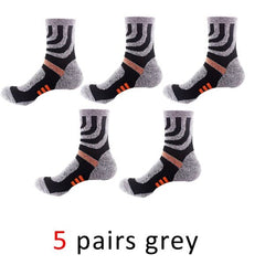 Cotton Compression Sport Socks 5 Pairs Set - Blue Force Sports