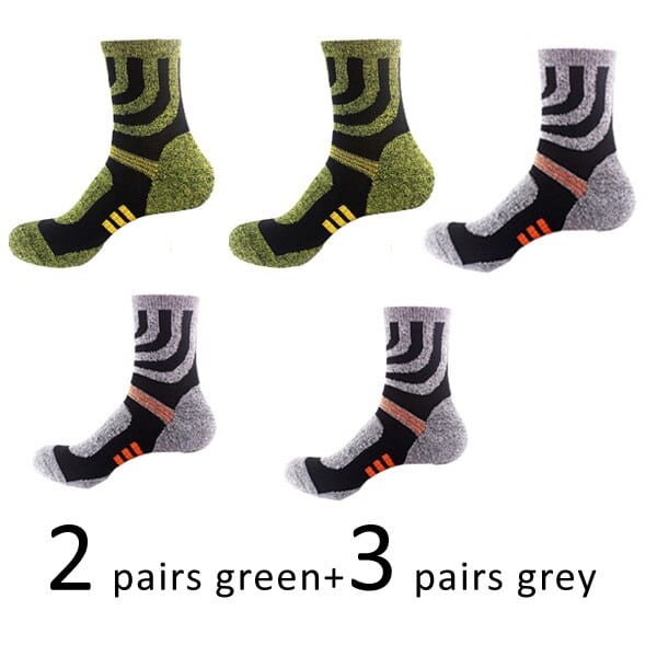 Cotton Compression Sport Socks 5 Pairs Set - Blue Force Sports