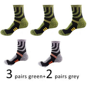 Cotton Compression Sport Socks 5 Pairs Set - Blue Force Sports