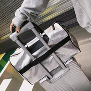 Silver Eco-Leather Gym Bag - Blue Force Sports