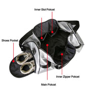 Silver Eco-Leather Gym Bag - Blue Force Sports