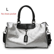 Silver Eco-Leather Gym Bag - Blue Force Sports