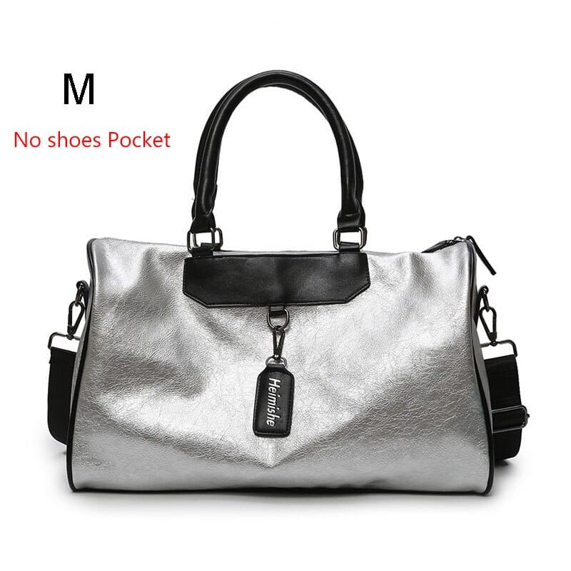 Silver Eco-Leather Gym Bag - Blue Force Sports