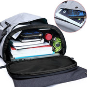 Stylish Multi-Space Men's Travel Laptop Backpack with USB - Blue Force Sports