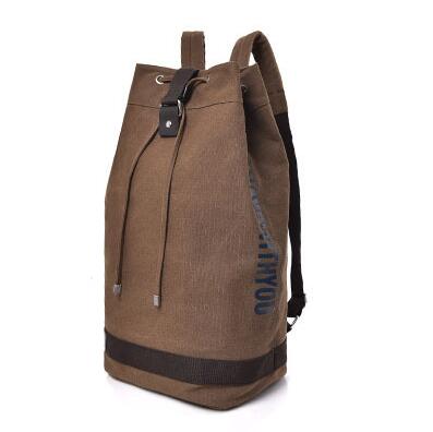 Casual Large Capacity Bucket Shape Men's Travel Backpack - Blue Force Sports