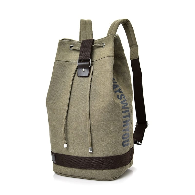 Casual Large Capacity Bucket Shape Men's Travel Backpack - Blue Force Sports