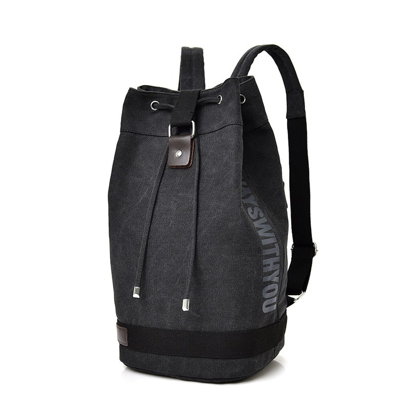 Casual Large Capacity Bucket Shape Men's Travel Backpack - Blue Force Sports