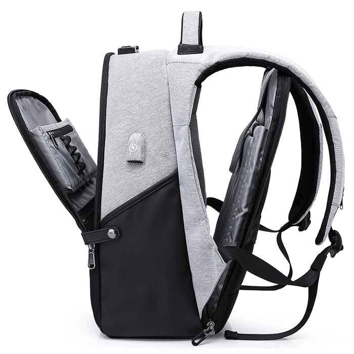 Fashion Large Capacity Men's Travel Laptop Backpack with USB - Blue Force Sports