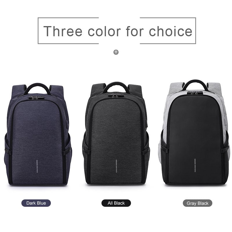 Fashion Large Capacity Men's Travel Laptop Backpack with USB - Blue Force Sports