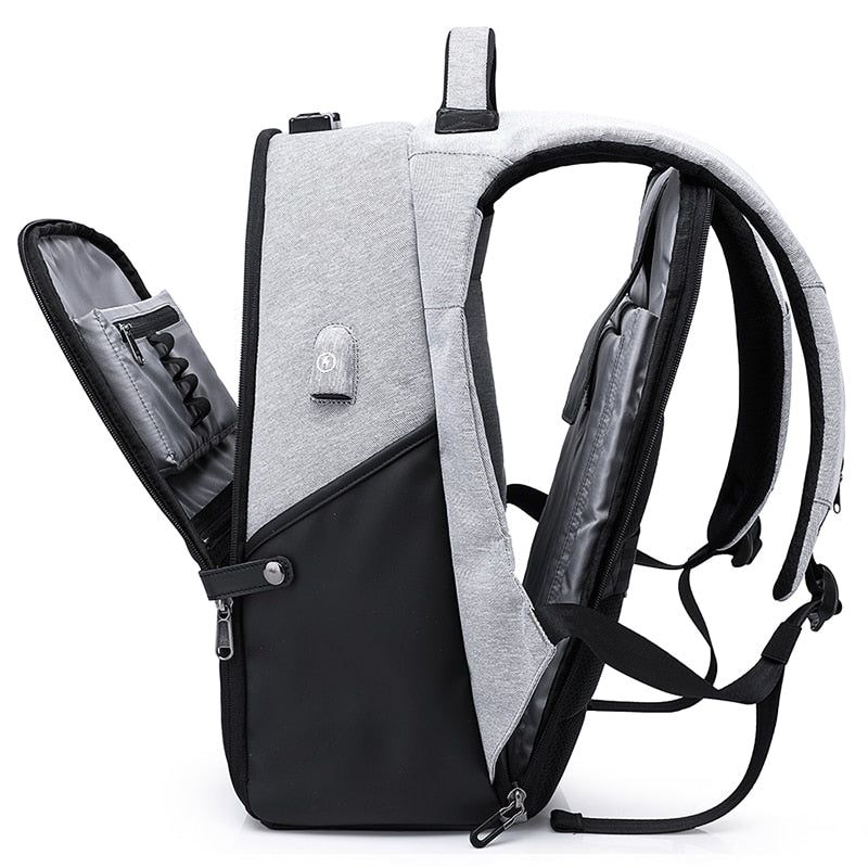 Fashion Large Capacity Men's Travel Laptop Backpack with USB - Blue Force Sports