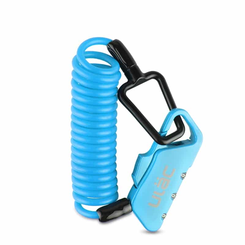 Mini  Anti-Theft Helmet Cable Lock - Blue Force Sports
