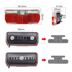 Electric LED Bicycle Rear Light with Reflectors
