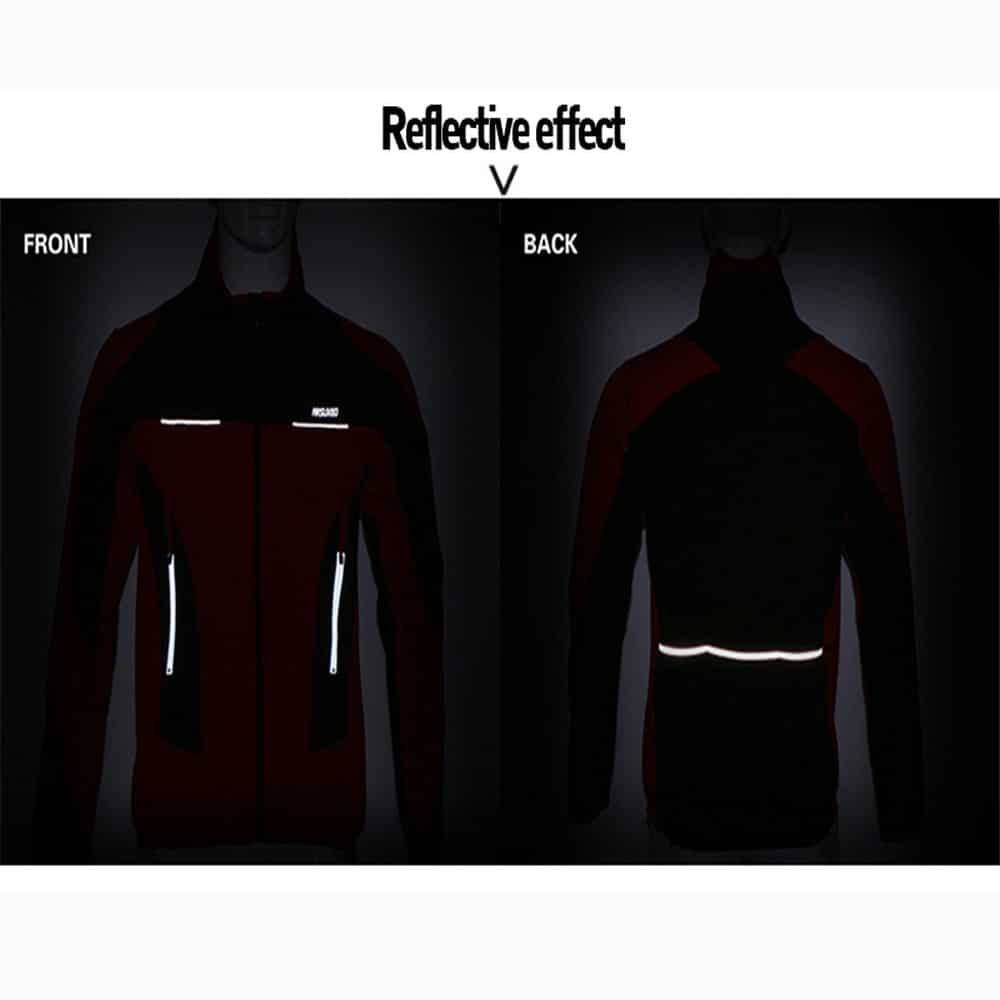 Windproof Men's Thermal Fleece Cycling Jacket - Blue Force Sports