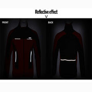 Windproof Men's Thermal Fleece Cycling Jacket - Blue Force Sports