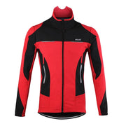 Windproof Men's Thermal Fleece Cycling Jacket - Blue Force Sports
