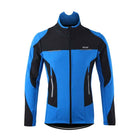 Windproof Men's Thermal Fleece Cycling Jacket - Blue Force Sports