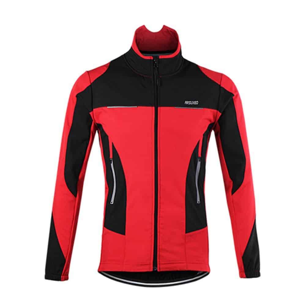 Windproof Men's Thermal Fleece Cycling Jacket - Blue Force Sports