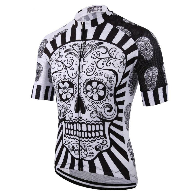 Skull Printed Quick Dry Cycling Jersey, 4 Types - Blue Force Sports