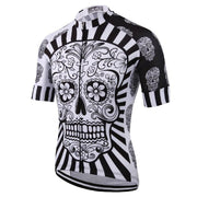 Skull Printed Quick Dry Cycling Jersey, 4 Types - Blue Force Sports