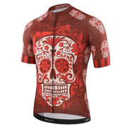 Skull Printed Quick Dry Cycling Jersey, 4 Types - Blue Force Sports