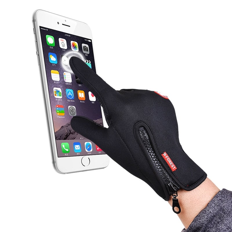 Anti-Slip Warm Touchscreen Cycling Gloves - Blue Force Sports