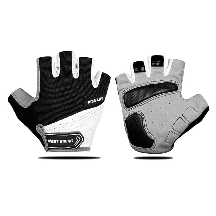High Elastic Breathable Half Finger Cycling Gloves - Blue Force Sports