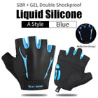 High Elastic Breathable Half Finger Cycling Gloves - Blue Force Sports