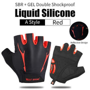 High Elastic Breathable Half Finger Cycling Gloves - Blue Force Sports