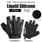 High Elastic Breathable Half Finger Cycling Gloves - Blue Force Sports