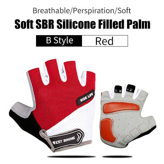 High Elastic Breathable Half Finger Cycling Gloves - Blue Force Sports