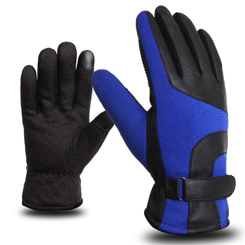 Men's Thermal Outdoor Winter Sports Gloves Blue Force Sports