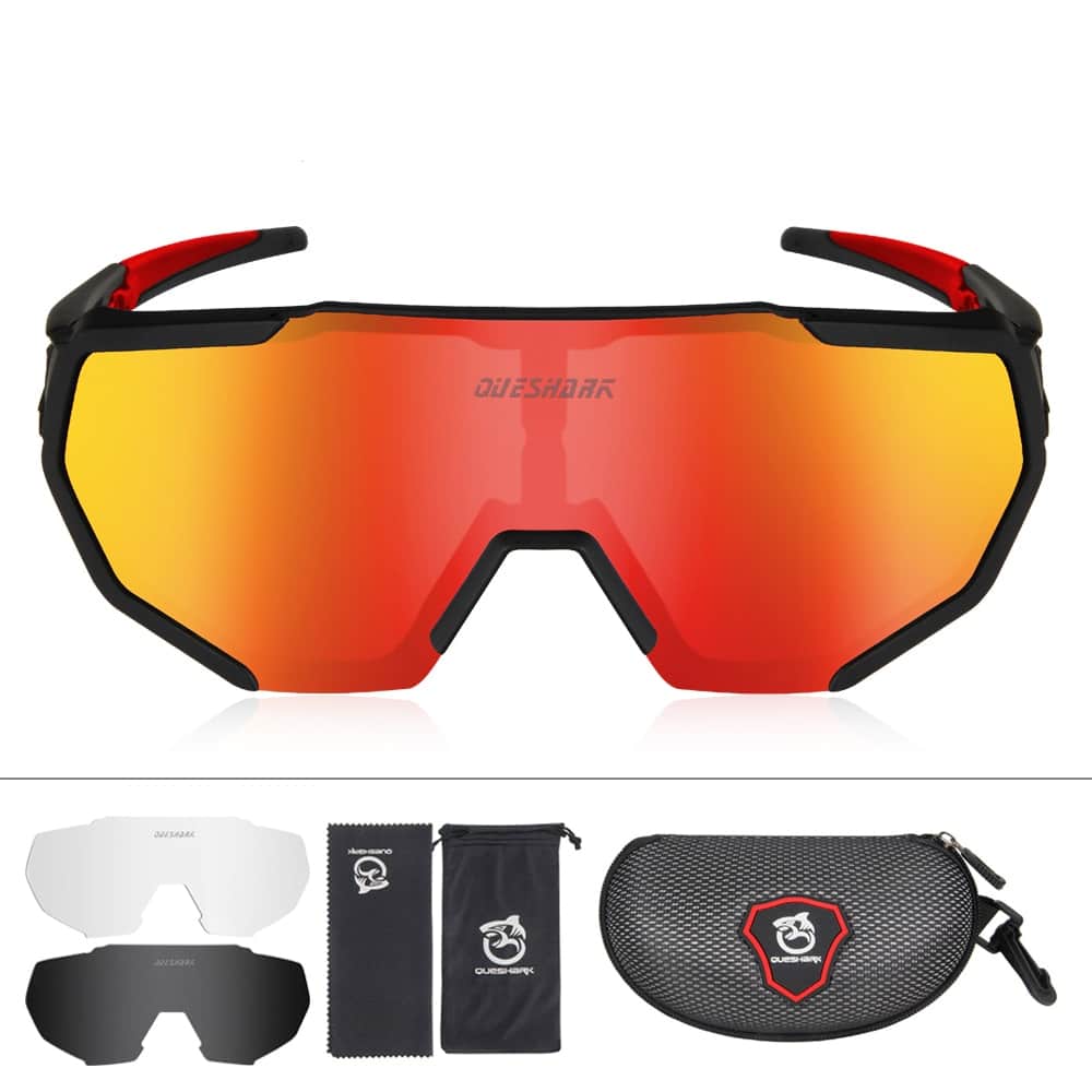 Geometric Design Polarized Cycling Sunglasses - Blue Force Sports