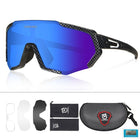 Geometric Design Polarized Cycling Sunglasses - Blue Force Sports