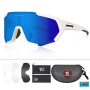 Geometric Design Polarized Cycling Sunglasses - Blue Force Sports
