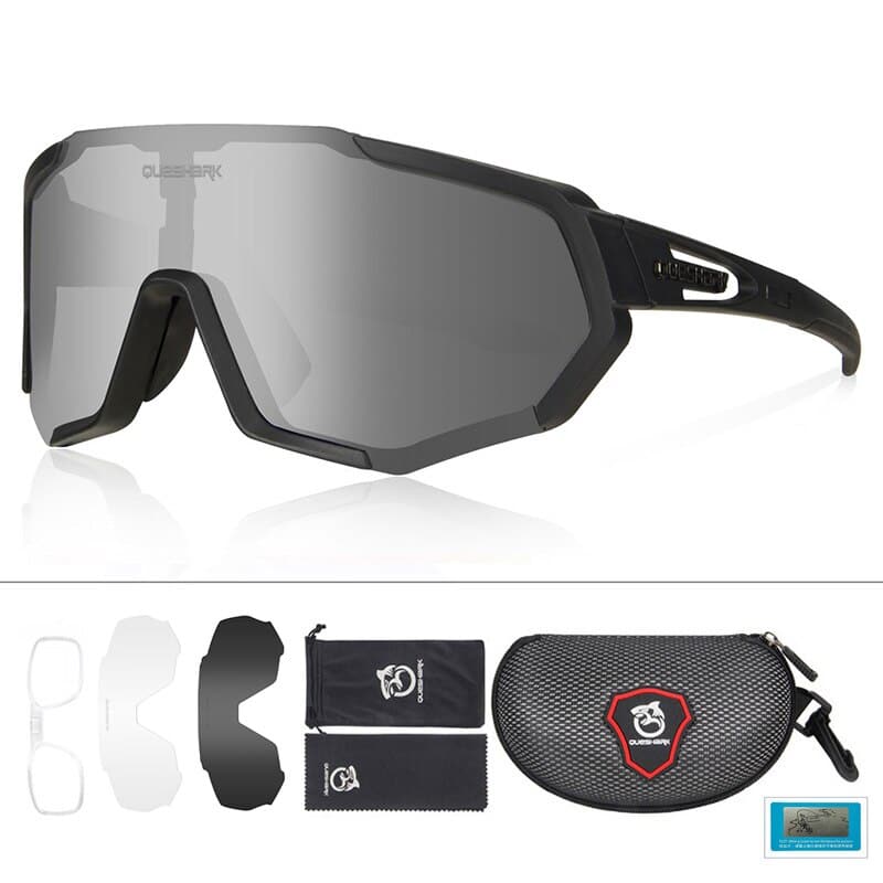 Geometric Design Polarized Cycling Sunglasses - Blue Force Sports