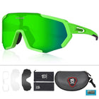 Geometric Design Polarized Cycling Sunglasses - Blue Force Sports