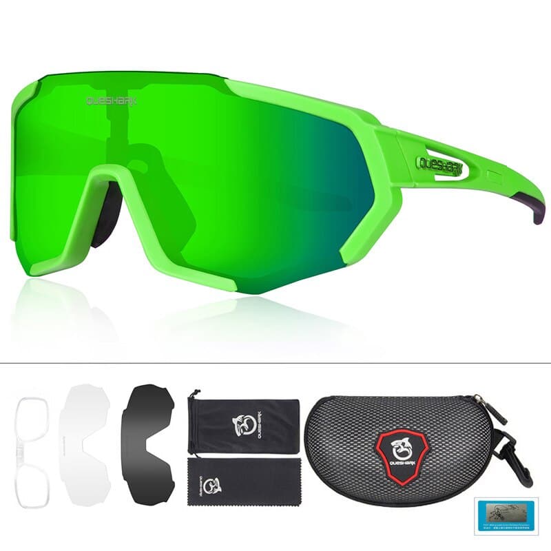 Geometric Design Polarized Cycling Sunglasses - Blue Force Sports