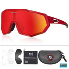 Geometric Design Polarized Cycling Sunglasses - Blue Force Sports
