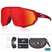 Geometric Design Polarized Cycling Sunglasses - Blue Force Sports