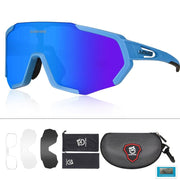Geometric Design Polarized Cycling Sunglasses - Blue Force Sports