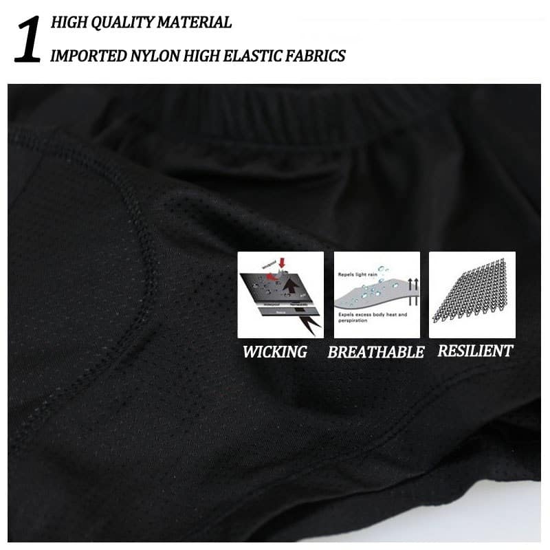 5D Gel Padded Shockproof Cycling Underwear Shorts - Blue Force Sports