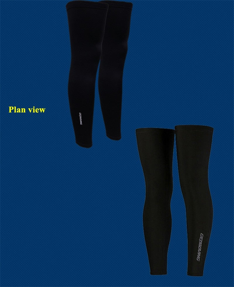 Windproof Elastic Design Cycling Leg Warmers - Blue Force Sports
